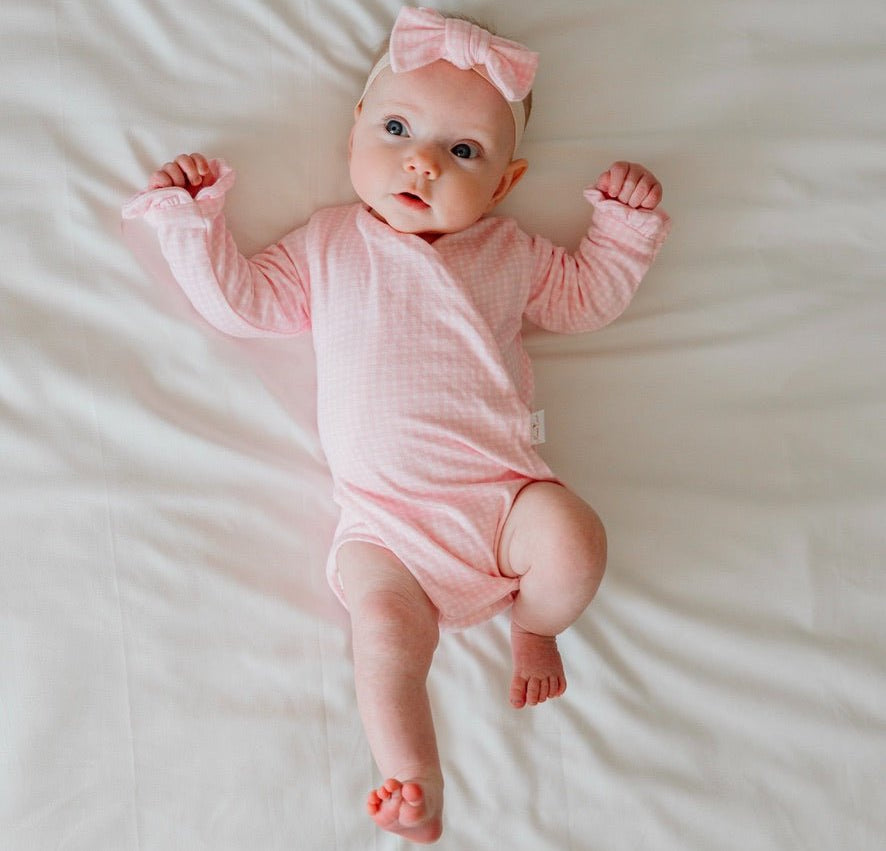 RUFFLE CUFF LONG SLEEVE WINGED BODYSUIT - Mama Coco