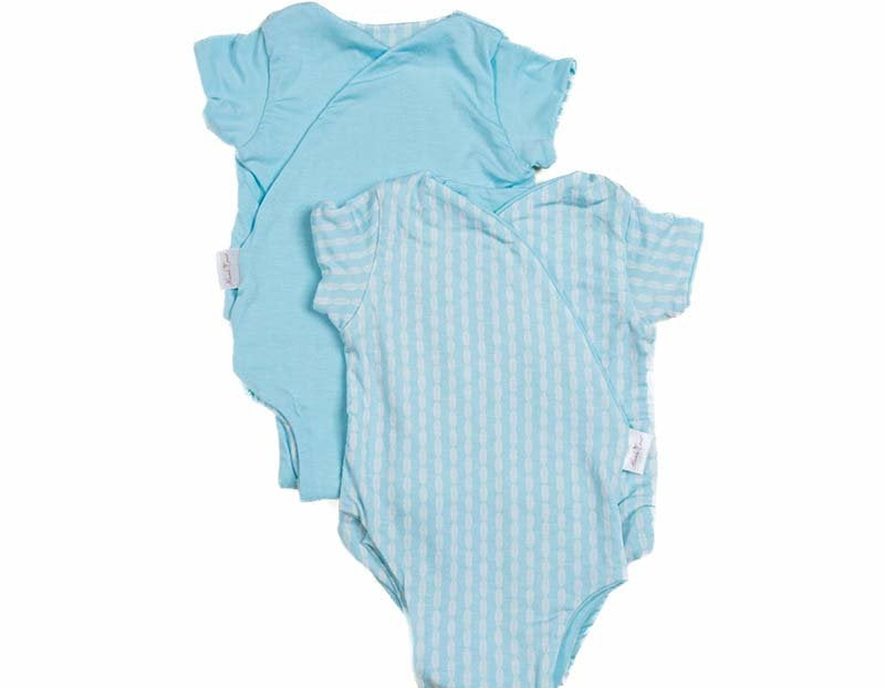 Reversible Lil Surfer design short sleeved winged bodysuit in silky modal fabric.