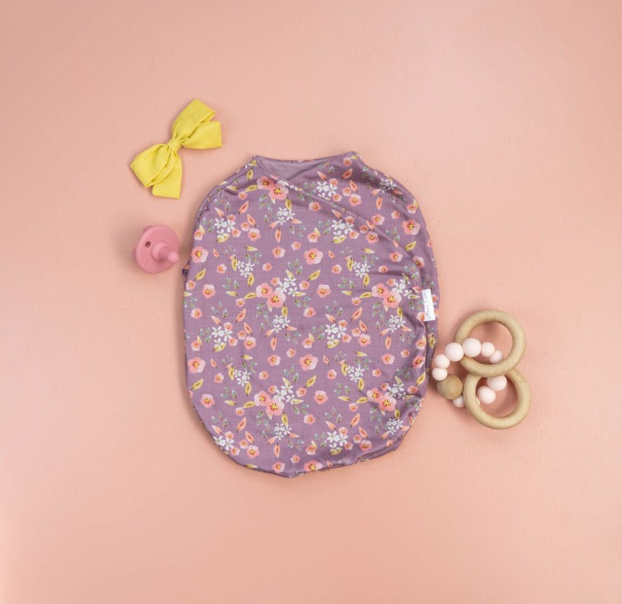 Silky Modal baby cocoon swaddle in Peachy Lilac for newborn comfort.