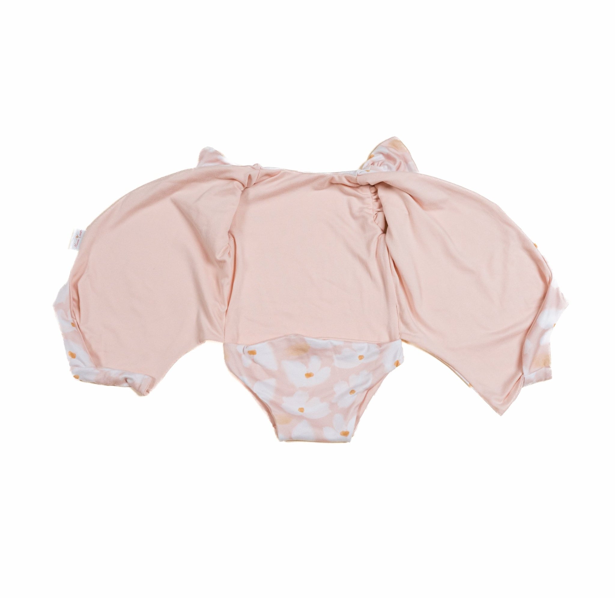 Reversible Sweet Lily short-sleeve bodysuit for baby in soft Classic Brushed fabric styles.