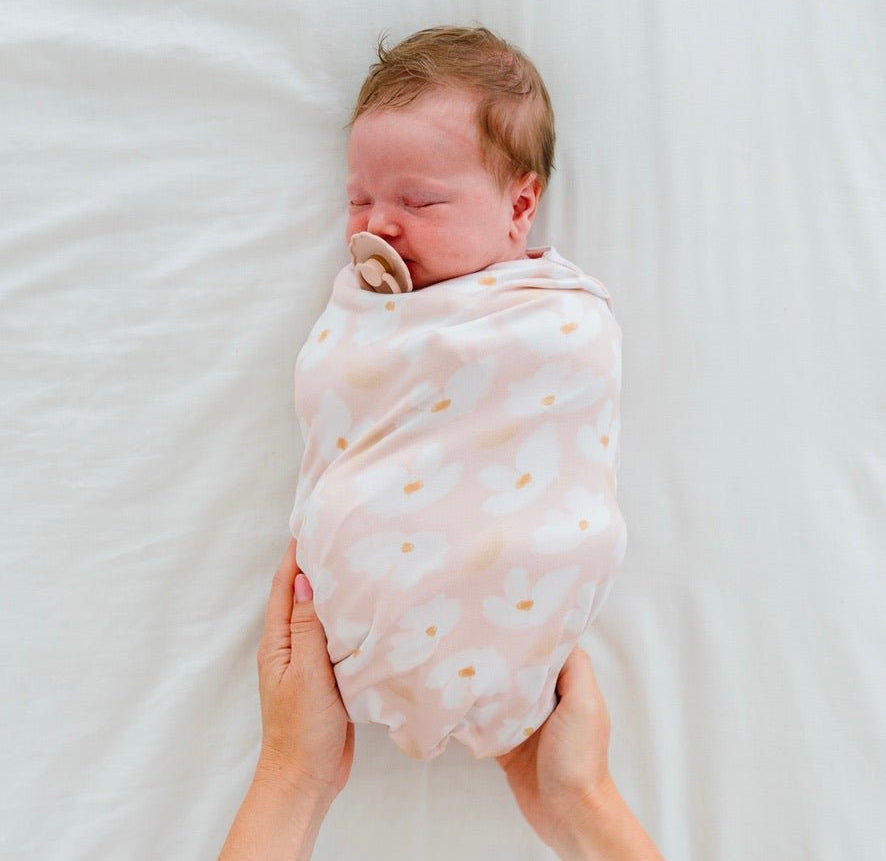 Sweet Lily design baby cocoon swaddle.