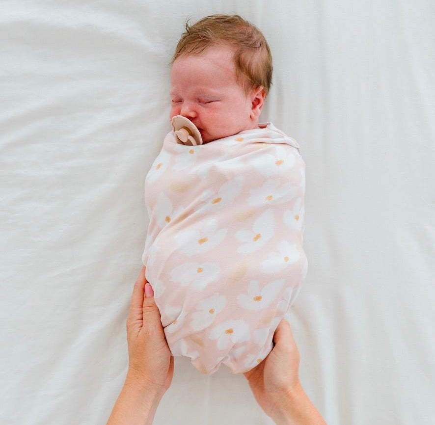 Sweet Lily design baby cocoon swaddle.