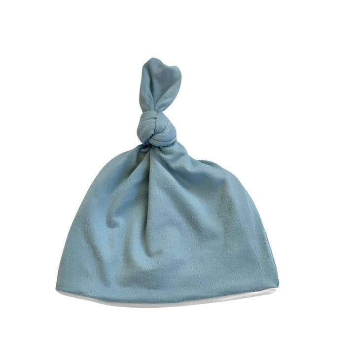 Chambray Waves reversible beanie made for soft and stretchy everyday wear.