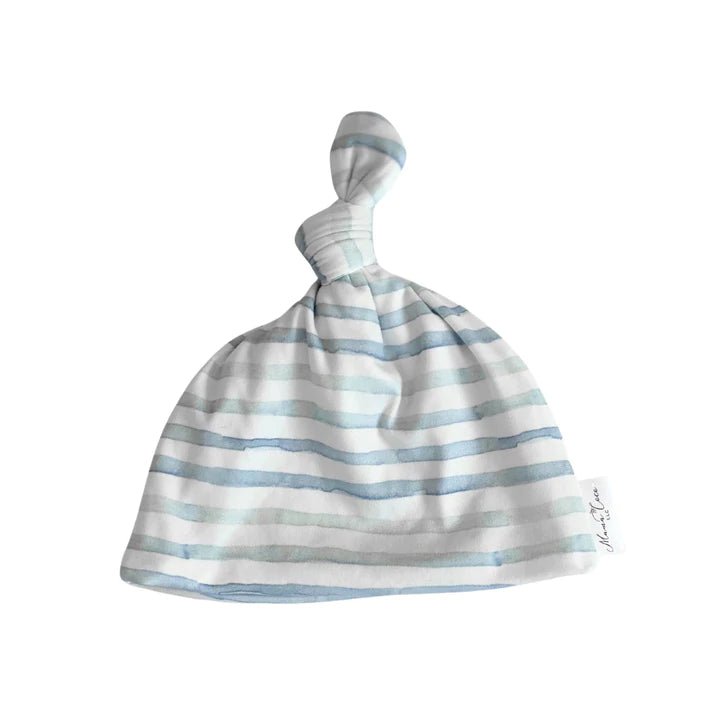 Chambray Waves reversible beanie made for soft and stretchy everyday wear.