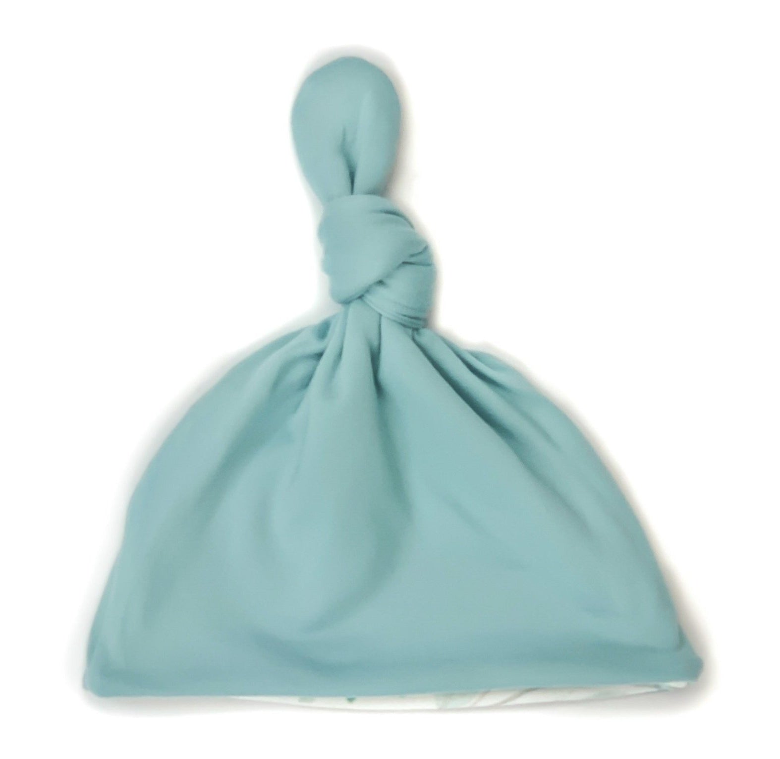 Saged Eucalyptus reversible baby beanie made with classic brushed fabric for soft everyday wear.