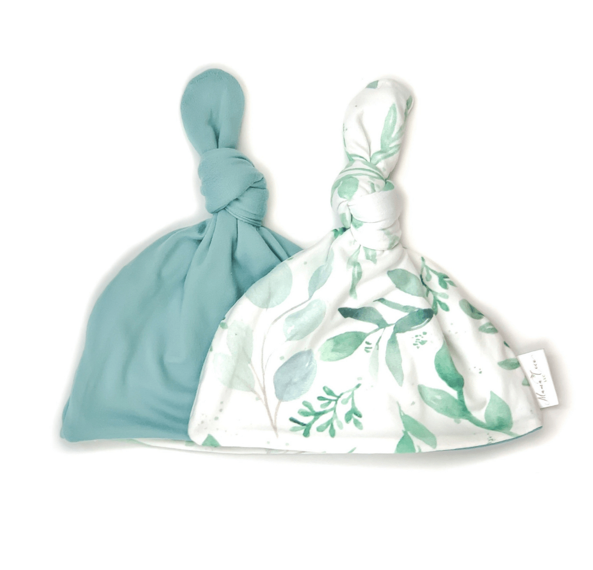 Classic brushed reversible baby beanie in Saged Eucalyptus for a soft everyday accessory.