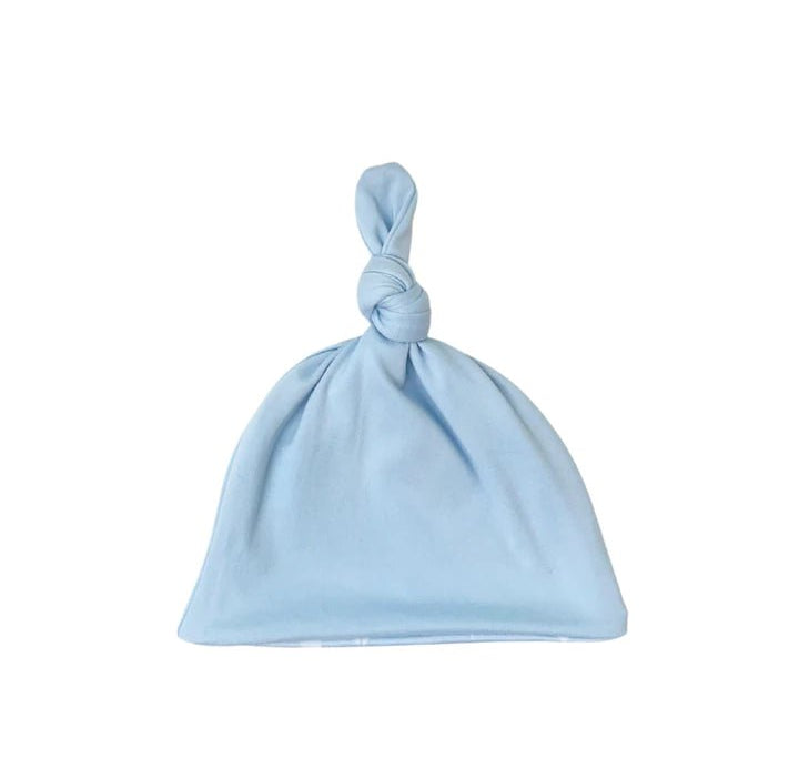 Reversible baby beanie featuring the Sailboat Shores print with cozy classic brushed softness.
