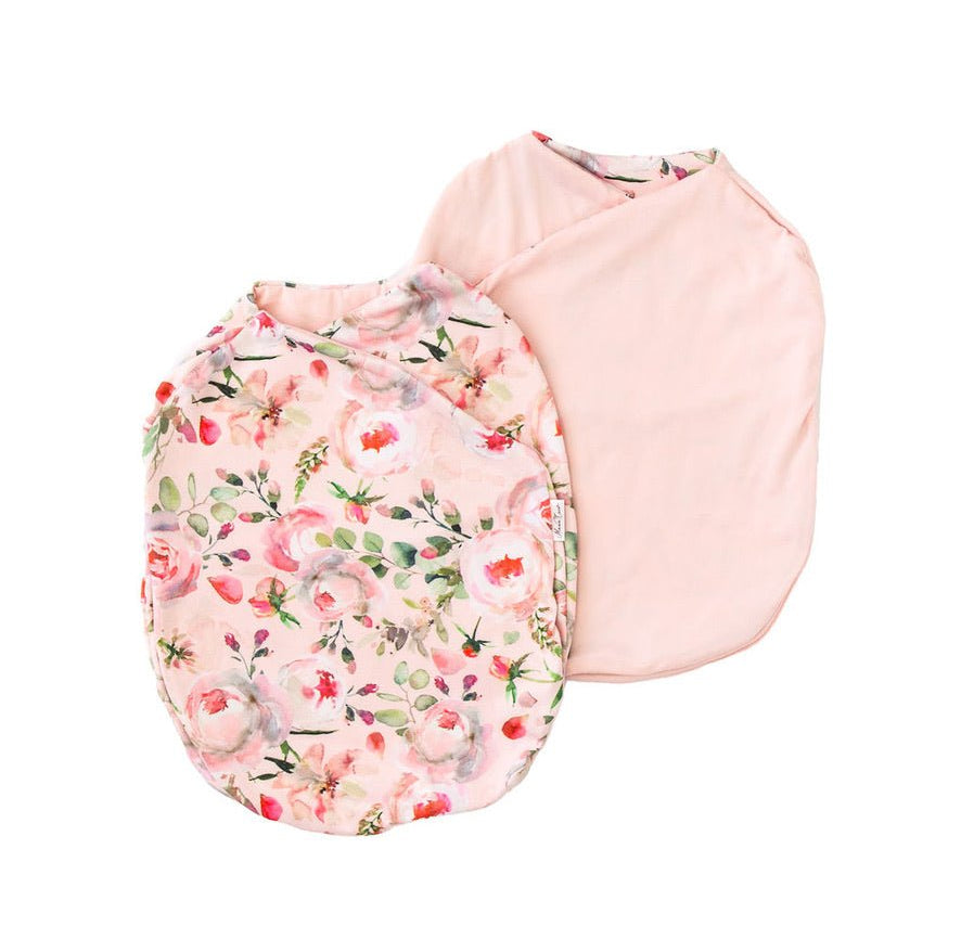 Reversible baby cocoon swaddle blanket for newborns.