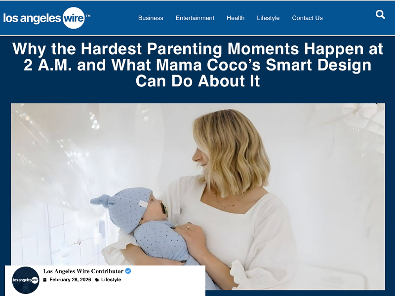 Mama Coco® Featured in LA Wire: Smart Design for 2 A.M. Parenting Moments