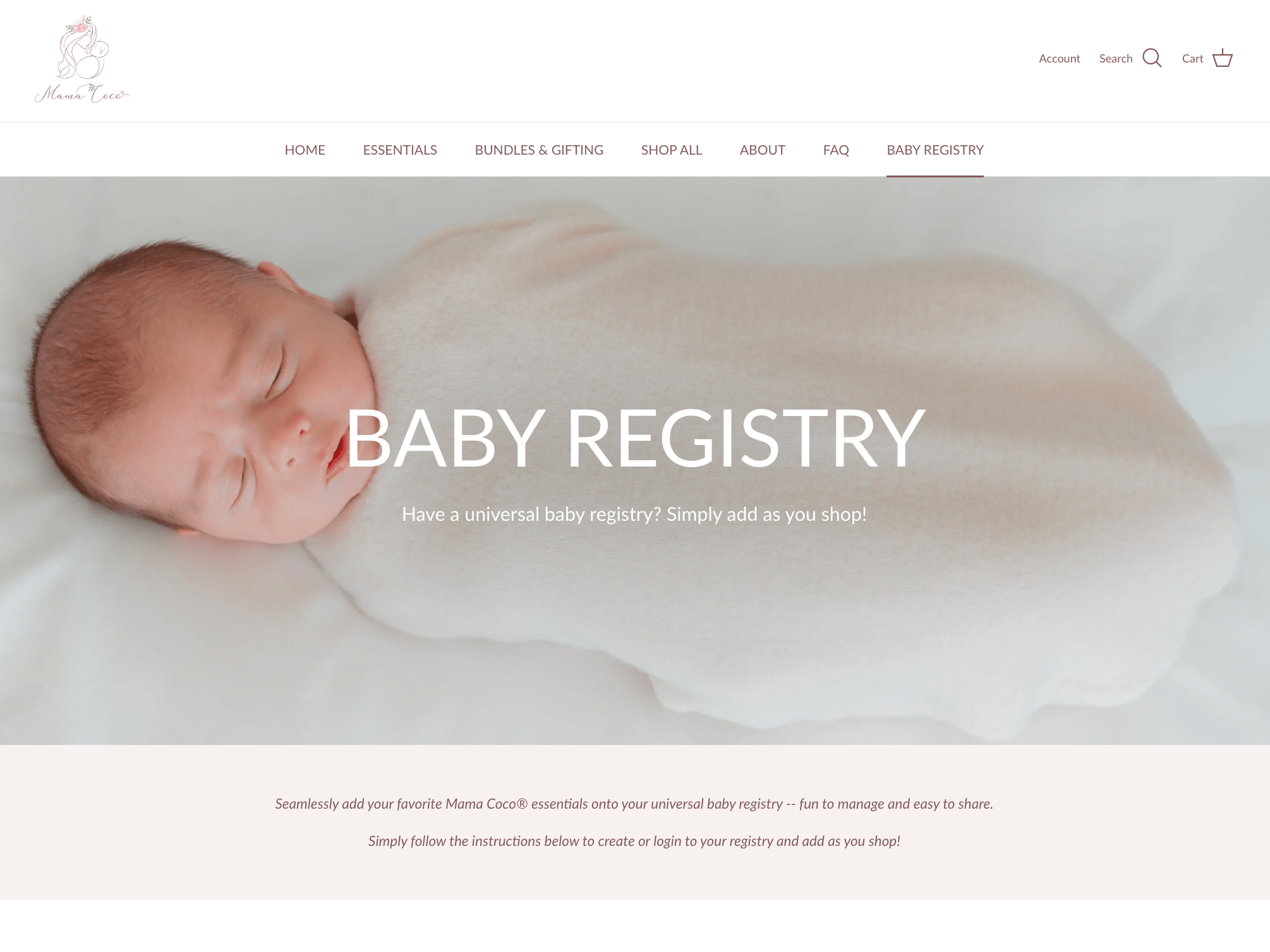 Add Mama Coco to Your Baby Registry — Now Seamlessly Integrated with MyRegistry.com ✨