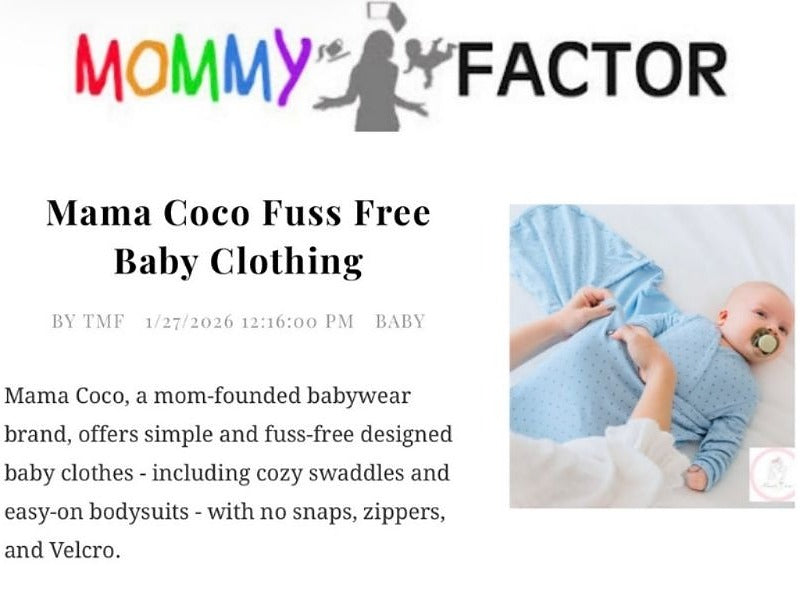 Mama Coco® Featured on Mommy Factor for Fuss-Free Organic Babywear