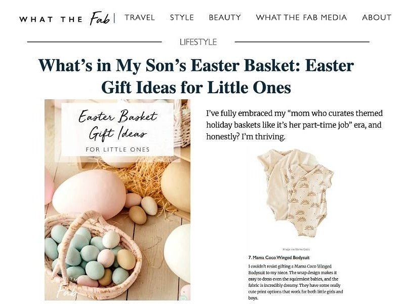 We're Easter Basket Official: Mama Coco Winged Bodysuit Featured on What The Fab - Mama Coco