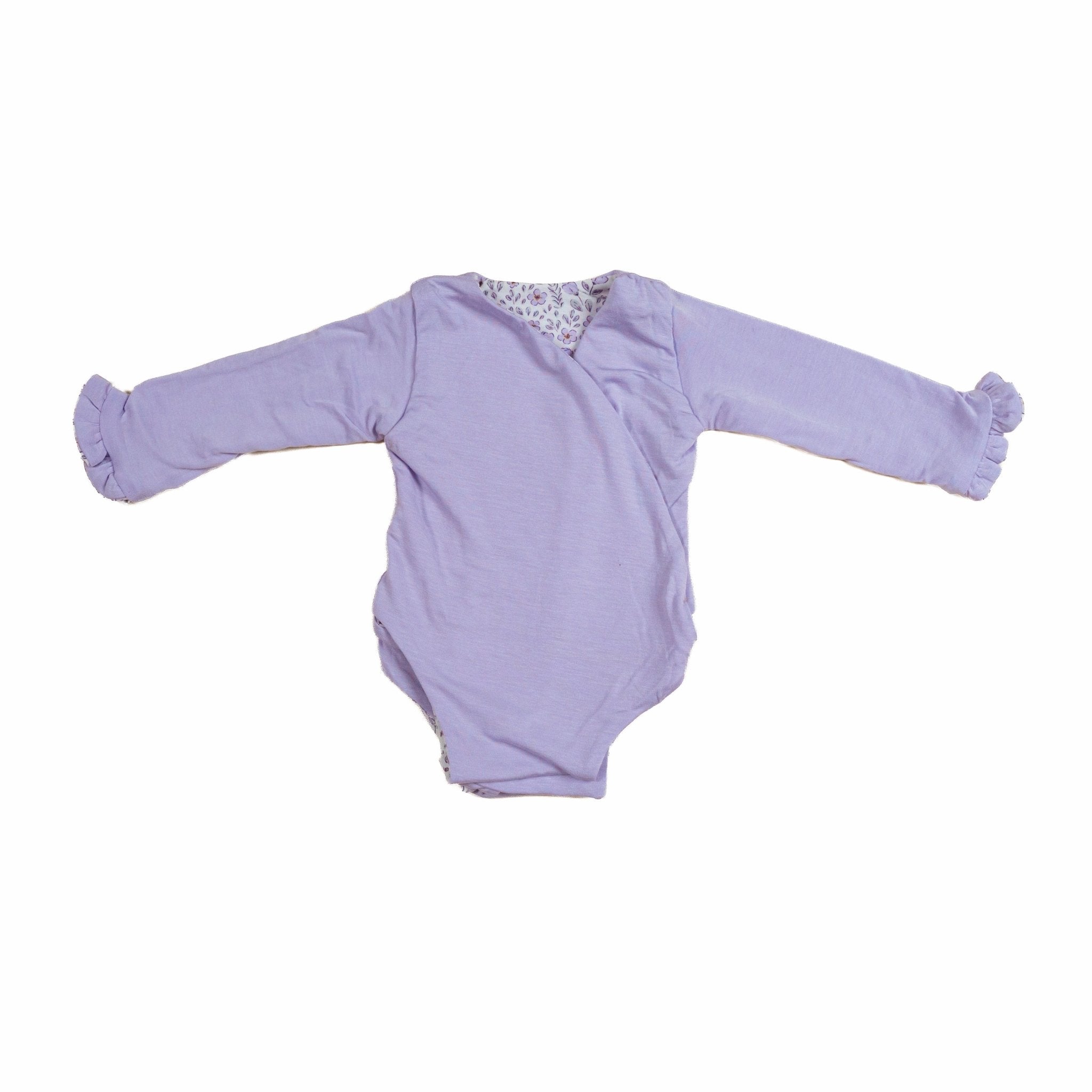 RUFFLE CUFF LONG SLEEVE WINGED BODYSUIT - Mama Coco