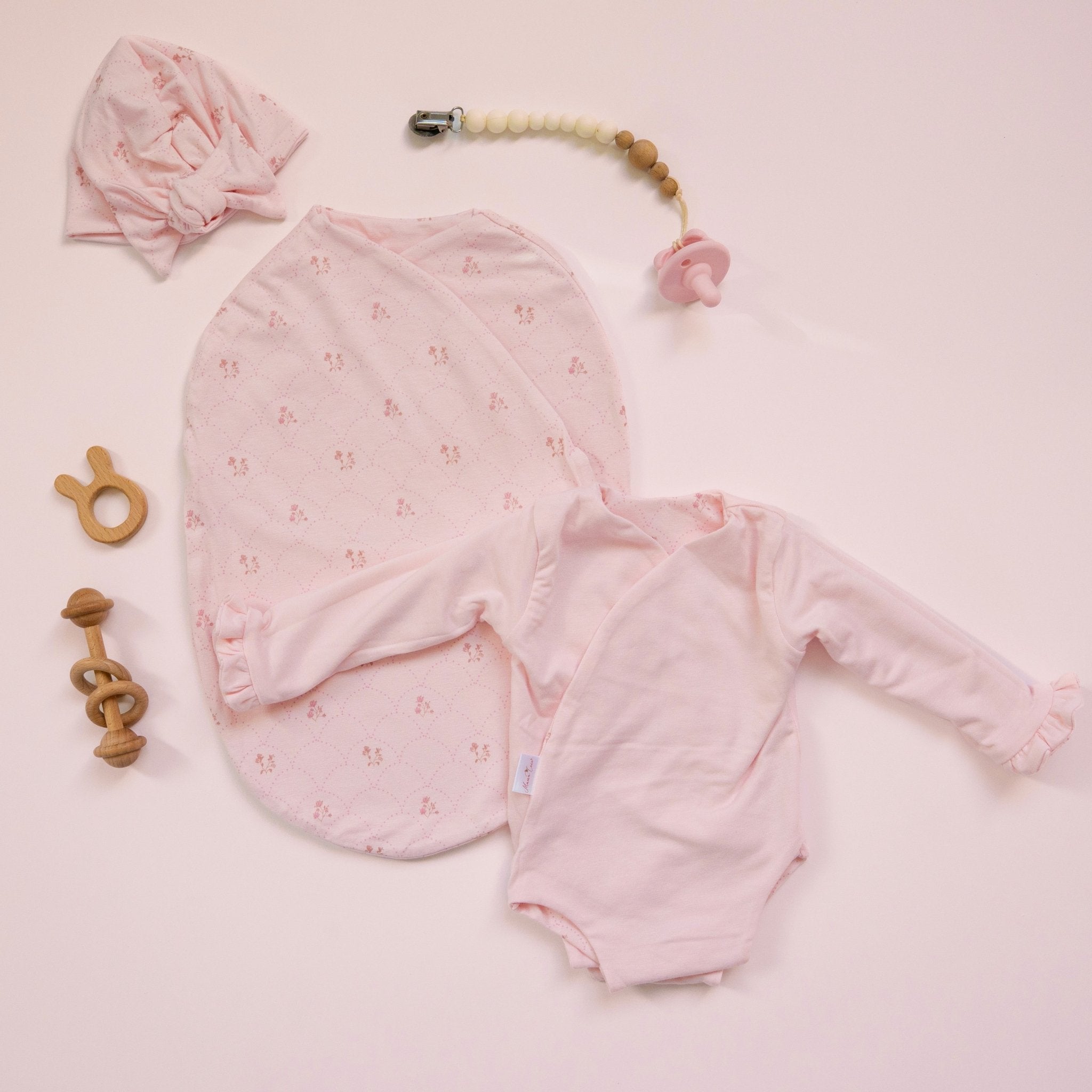RUFFLE CUFF LONG SLEEVE NEWBORN ESSENTIALS BUNDLE in Bamboo Cotton - Mama Coco