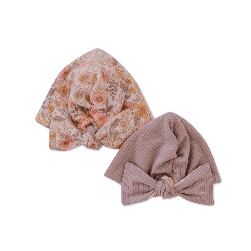 RUCHED BEANIE WITH BOW - Mama Coco