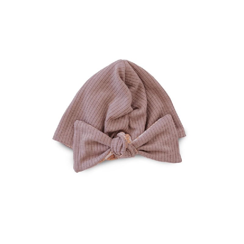 RUCHED BEANIE WITH BOW - Mama Coco