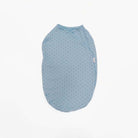 Dotted Blues newborn swaddle blanket crafted from silky modal fabric.