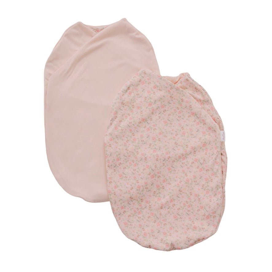 Dusty roses design baby cocoon swaddle.