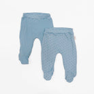 Dotted blues design footie pants from long sleeve onesie bundle.