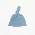 Dotted Blues design knotty beanie for babies, made from Silky Modal fabric.