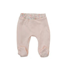 Reversible Sweet Lily baby footie pants made with breathable bamboo cotton fabric.