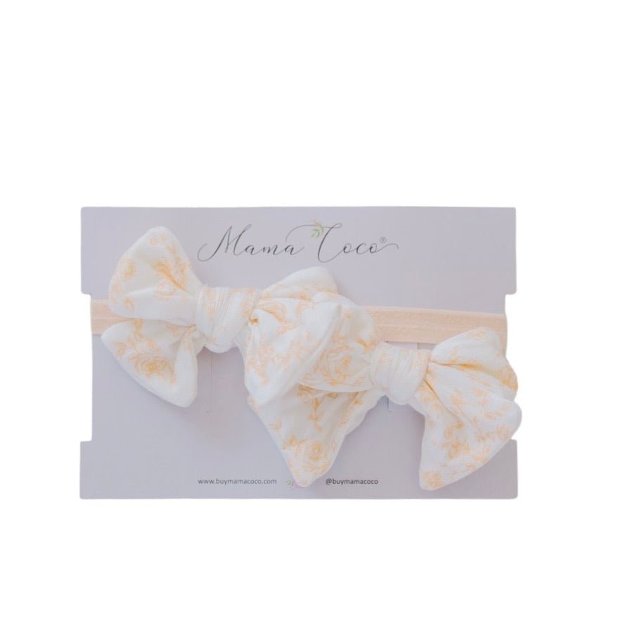 Headband & bow set in bitty blooms design.