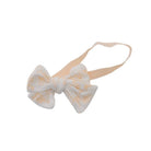 Headband and bow set crafted in soft Bitty Blooms design silky modal fabric.