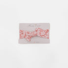 Headwrap with bow crafted in soft Bitty Pink Blooms design silky modal fabric.