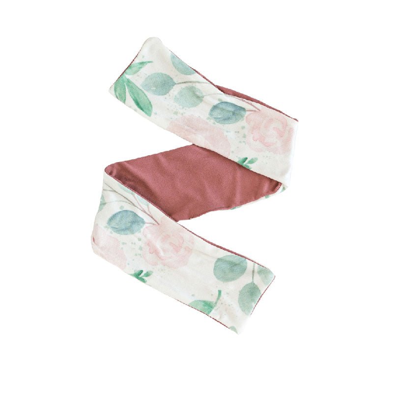 Blushing Eucalyptus headwrap for babies, featuring a stylish bow detail.