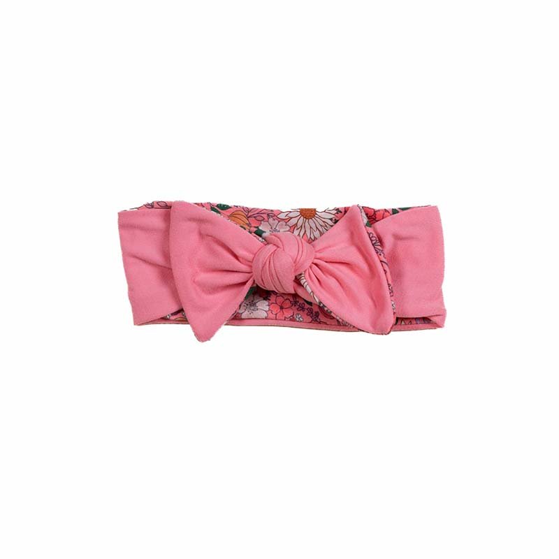 Flower Power headwrap for babies, featuring a stylish bow detail.
