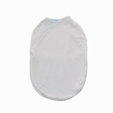 Elegant Baby Blue Gingham Cocoon swaddle blanket in Silky Modal fabric styles.