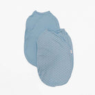Cocoon swaddle baby blanket in Silky Modal fabric styles featuring the Dotted Blues pattern.