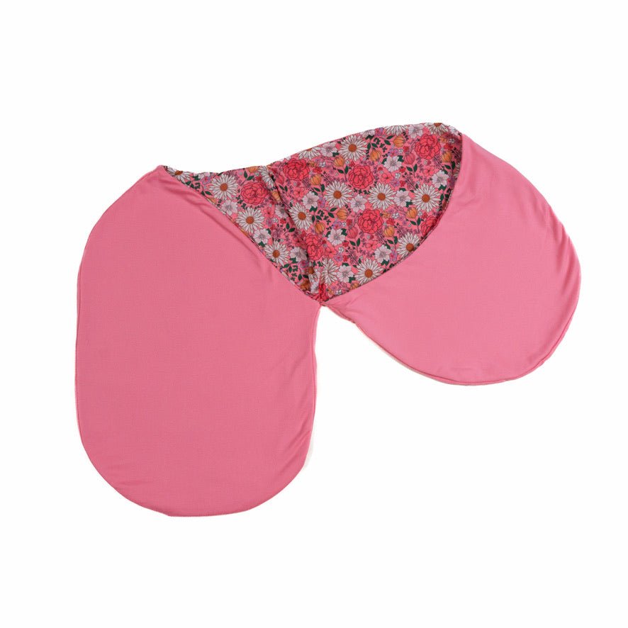 Reversible breathable baby cocoon swaddle blanket in Flower Power design Silky Modal.