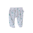 Bamboo cotton baby footie pants featuring the charming Desert Sunsets design.