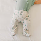 Reversible footie pants in desert sunsets design.