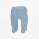 Baby footie pants designed in ultra-soft silky modal with the Dotted Blues theme.