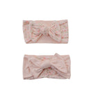 Premium Dusty Roses bow headwraps designed for babies.