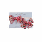 Flower Power baby headband with bow crafted in cozy Classic Brushed fabric styles.