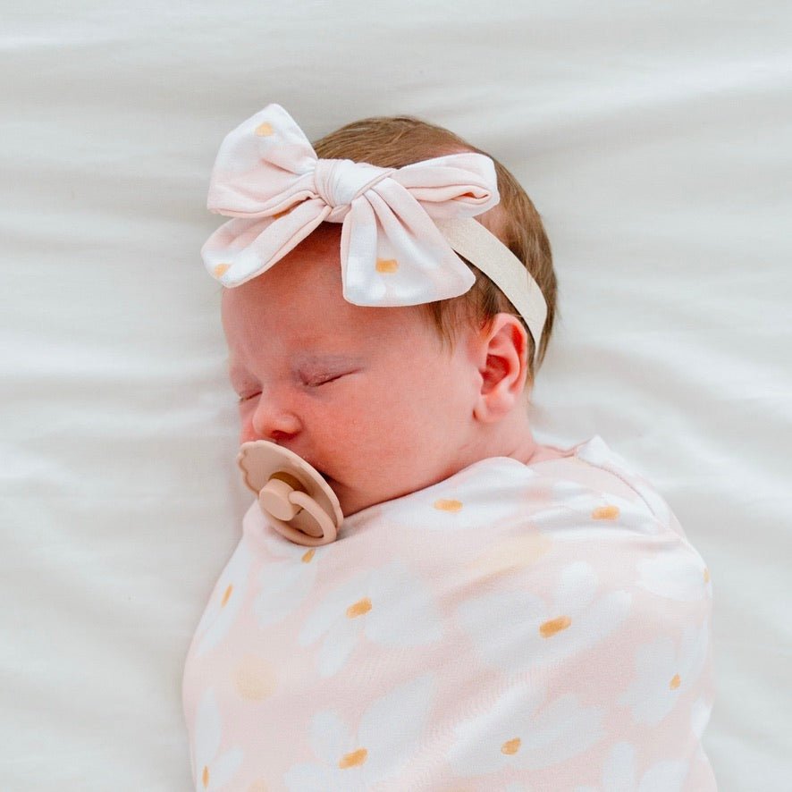 Reversible flutter sleeve baby onesie outfit bundle in sweet lily design.