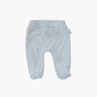 Baby footie pants in silky modal fabric with a Baby Blue Gingham inspired print.