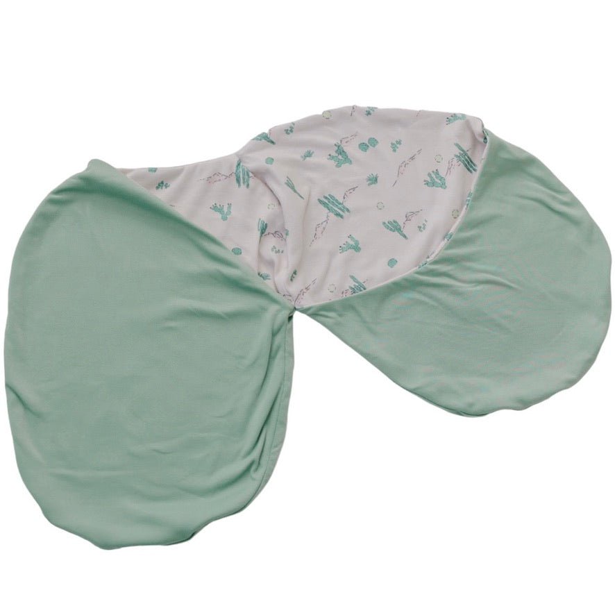 Reversible premium baby cocoon swaddle crafted from Desert Sunsets print Silky Modal fabric.