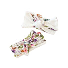 Premium Ivory Wildflowers bow headwraps designed for babies.