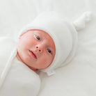 Knotty beanie in Plush Perfection design, made from Plush Dream fabric.