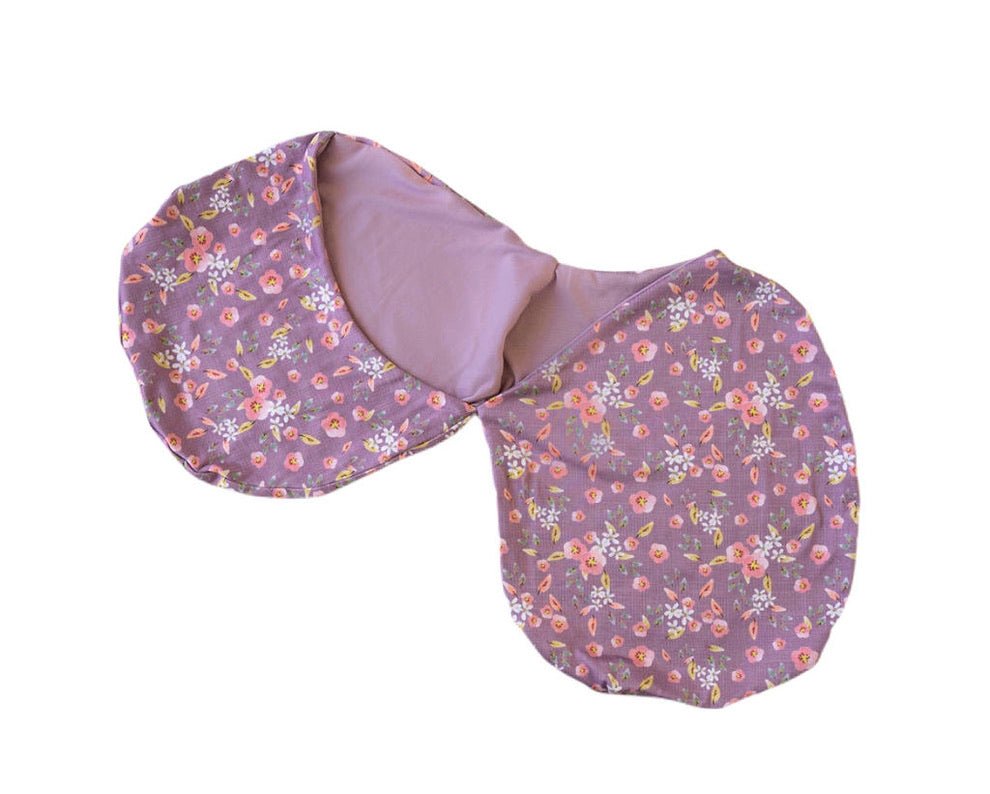 Cozy Silky Modal Peachy Lilac baby cocoon swaddle.