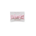 Our bamboo cotton baby headwrap in whimsical garden design.