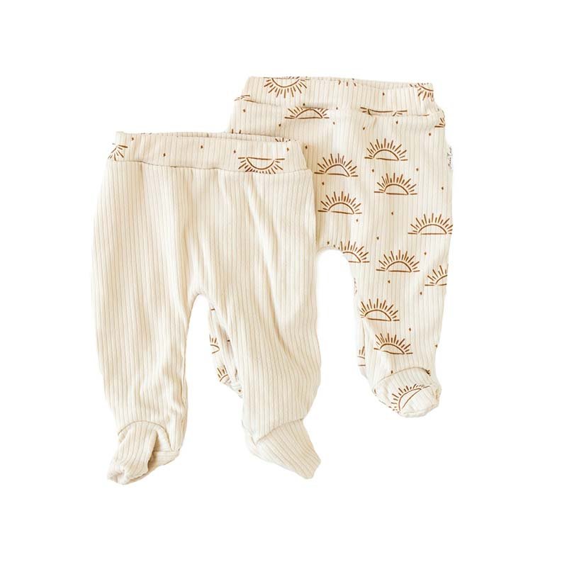 Reversible footie pants in sandy sunsets design from our onesie bundle.