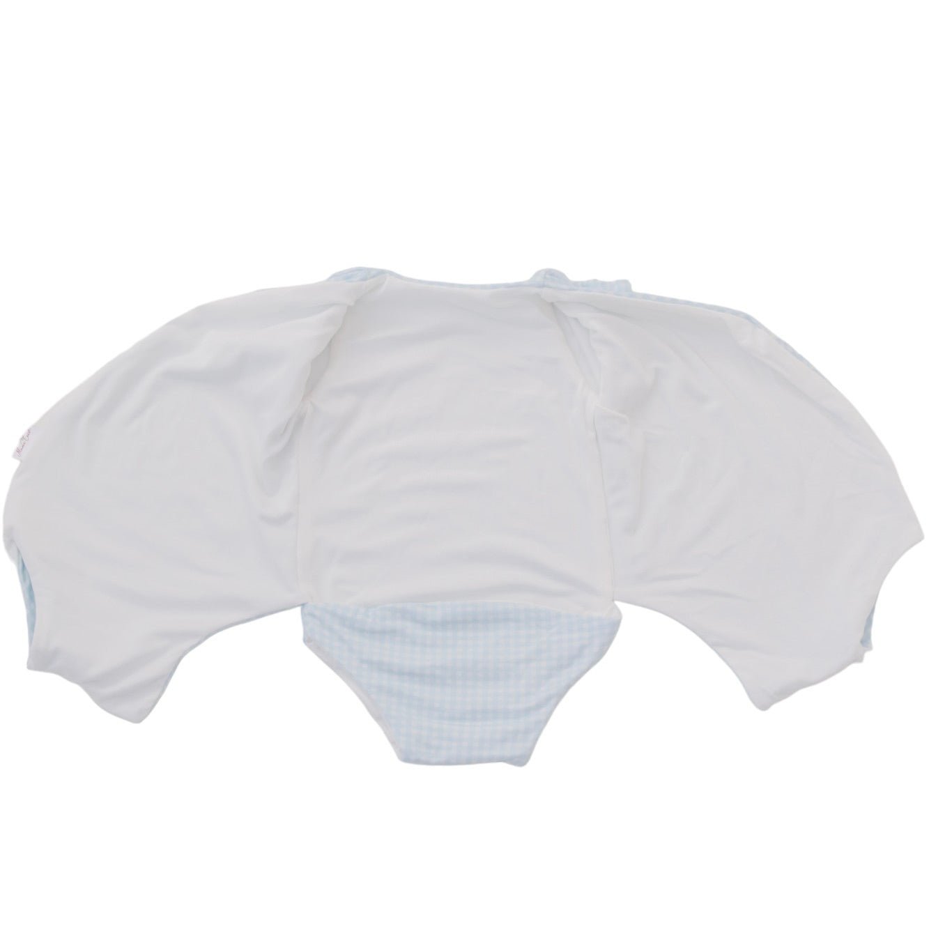 Reversible short sleeved winged bodysuit for babies in silky modal fabric.