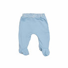 Reversible baby footie pants designed in ultra-soft bamboo cotton with the Blue Swells theme.