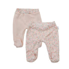 Reversible baby footie pants designed in bamboo cotton fabric featuring our Dusty Roses design.