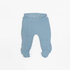 Reversible baby footie pants designed in silky modal fabric featuring our Dotted Blues design.